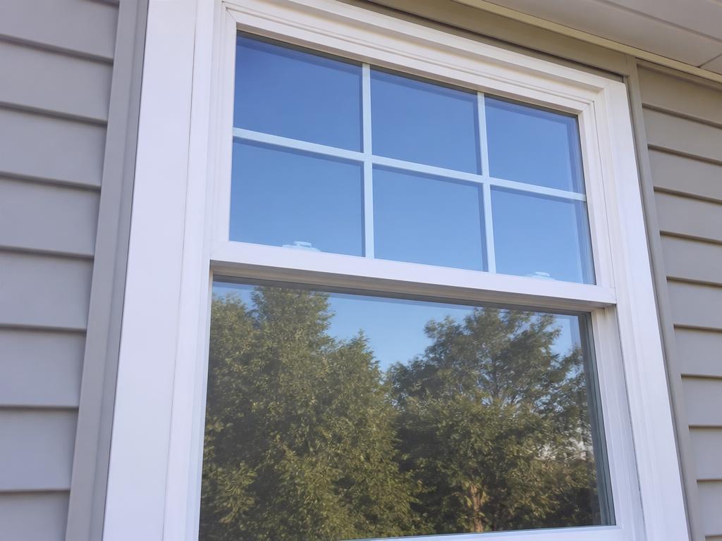 Spotless residential window after professional cleaning